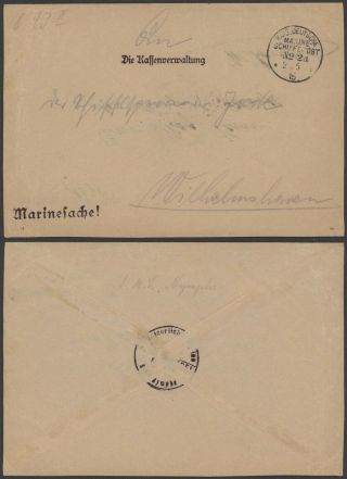 Germany Wwi 1915 - Marine Field Post Cover D30