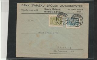 Lot Poland 19 Cover 4 To Danzig (germany) 1924 Year