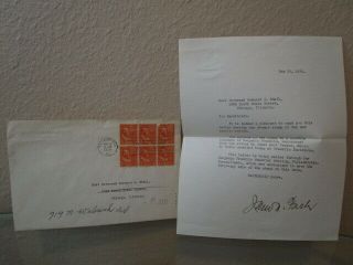 1938 Benjamin Franklin 1/2 Cent Stamps Postmaster General James Farley Signed