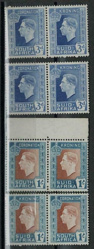 South Africa 1937 Set Of 10 Stamps,  Never Hinged,  Cat.  Value Ca.  $ 10