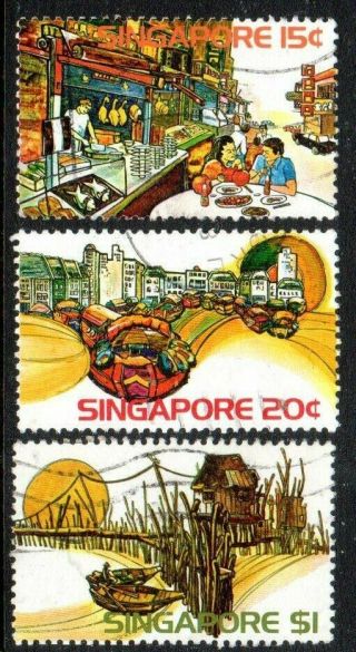 1975 Singapore Views Sg246 - 248 Good