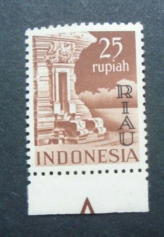 Early 25 Rupiah Riau Overprint Vf Mnh Indonesia IndonesiË V275.  1 Start 0.  99$