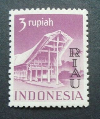 Early 3 Rupiah Riau Overprint Vf Mnh Indonesia IndonesiË V275.  1 Start 0.  99$