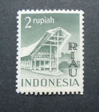 Early 2 Rupiah Riau Overprint Vf Mnh Indonesia IndonesiË V275.  1 Start 0.  99$