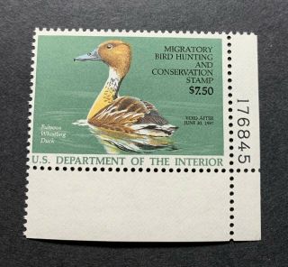 Wtdstamps - Rw53 1986 Plate - Us Federal Duck Stamp - Og Nh