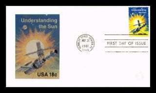 Us Cover Space Achievement Understanding The Sun Fdc Andrews Cachet