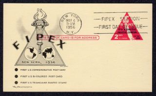 1956 Fipex Postal Card (scott Ux44) - Aristocrat Fdc Pa267