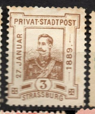 Germany Classic 1860 - 90s Private Or Local Post Item,  Strassburg 317908
