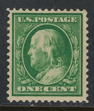 Scott 374 1910 1 Cent Franklin Regular Issue Mh Og Vf