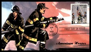 Mayfairstamps Us Fdc 2002 American Heroes Hand Painted First Day Cover Wwb24477
