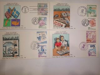 Van Natta Stamp Collecting Joint With Sweden Hand Painted Hp First Day Cover Fdc