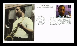 Us Cover John Coltrane Jazz Legend Of American Music Fdc Mystic Cachet