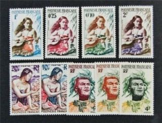 Nystamps French Polynesia Stamp 182 - 190 Og Nh $42
