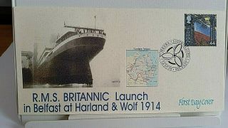 First Day Cover.  Rms Britannic.  85th Anniversary Of The Launch.  2001.