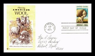 Dr Jim Stamps Us Americas Wool Sheep In America First Day Cover Craft