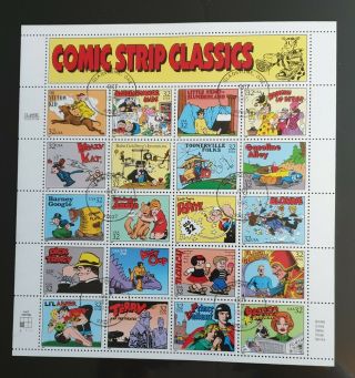 Usa Sheet Comic Strips Classics 1995 Cat 18us$