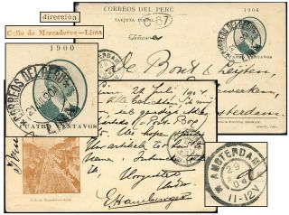 Peru 4¢ Grn Romana Calle Cc Jul 1904 - Amsterdam H&g 51