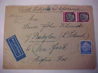 WW2 German Stamped Envelop with Censor Ink Stamps on the Back 2