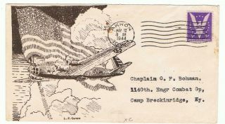 Us Wwii Patriotic - 1944 Unusual Design For A Victory Cover