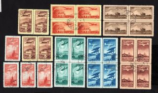 Russia Ussr 1949 Blocks,  Pairs,  Stamps Zagor 1364 - 1368,  1370 - 1371 Cv=100$