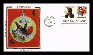 Dr Jim Stamps Us Christmas Combo Colorano Silk First Day Cover