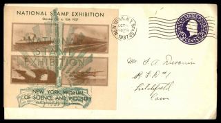 Mayfairstamps Us 1937 National Stamp Exhibition Event York Postal Stationery