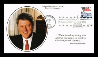 Dr Jim Stamps Us Bill Clinton Inauguration Event Mystic Cover 1993 Washington Dc