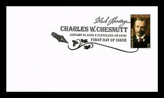 Dr Jim Stamps Us Charles Chesnutt Black Heritage First Day Cover Uncacheted
