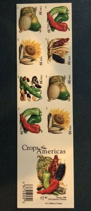 2006 Usa 4008 - 4012b 39c Crops Of The Americas - Booklet Of 20