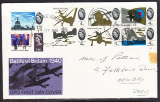 Great Britain 1965 Battle Of Britain Set First Day Cover Addressed