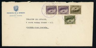Ecuador Postal History: Lot 1 1930s Air Official Quito - London $$$