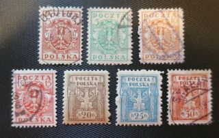 Poland Stamps 1919 Sc 121 - 127 Uh/ Mh From Quality Album