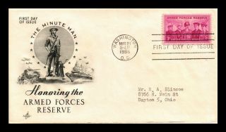Dr Jim Stamps Us Armed Forces Reserve First Day Cover Scott 1067 Art Craft