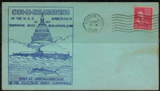 U.  S.  S.  Amberjack - Electric Boat Co Groton,  Ct,  1942 Cover