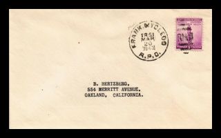 Dr Jim Stamps Us Railway Post Office Cover Frank Toledo Rpo 1943
