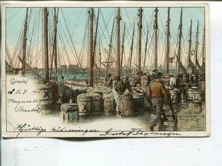 Great Britain picture post card from Grimsby to Sweden 1901 2