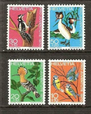 Switzerland Scott B394 - 397,  Mnh,  1970 Pro Juventute Birds,  Set Of 4