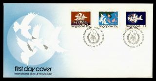 Dr Who 1986 Singapore International Year Of Peace Fdc C132883