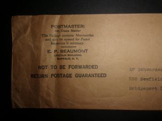 US 3 cent over 4 cent paid permit meter cover Buffalo NY postmaster ID 2301 2