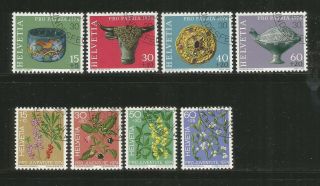 Switzerland – 1974 – Semi - Postal Year Set – B422 - 429 - 2 Sets,  8 Stamps -