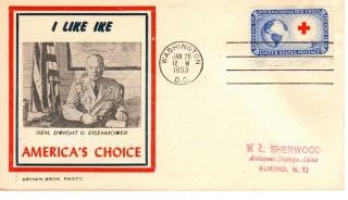 January 20 1953 Ike Eisenhower Inaugural Inauguration Cover Washington Dc