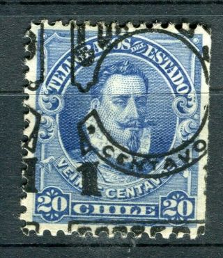 Chile; 1903 Early Correos Optd.  Issue Fine Hinged 1/20c.  Variety