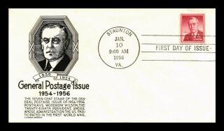 Dr Jim Stamps Us President Woodrow Wilson Cs Anderson Fdc Cover Scott 1040