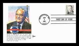 Dr Jim Stamps Us President Hubert Humphrey First Day Cover Gill Craft