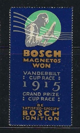 Vegas - 1915 Vanderbilt Cup Auto Race Promotional Poster Stamp - Read (cr46)