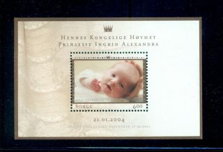Norway - Sc 1402.  2004 Birth Of Princess Alexandra.  Mnh Sheet.  $2.  50.