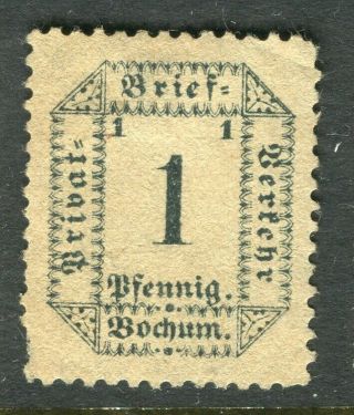 Germany; 1860s - 70s Bochum Local Or Private Post Issue 1pf.  Value
