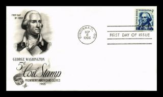 Dr Jim Stamps Us George Washington 5c Coil First Day Cover Art Craft