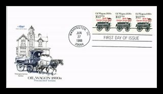 Dr Jim Stamps Us Oil Wagon Bulk Rate Transportation Coil Fdc Cover Strip