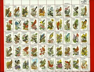 Us Stamps Scott 1953 - 2002 State Birds&flowers 50 @ 20 Cents No Gum Never Hinged